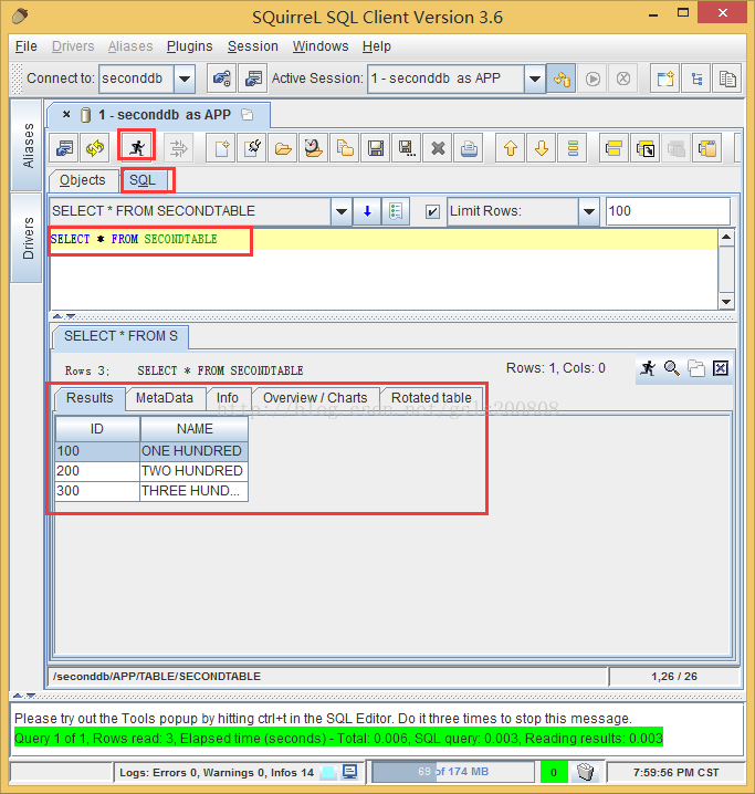 squirrel sql 使用