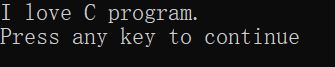 I love C program.