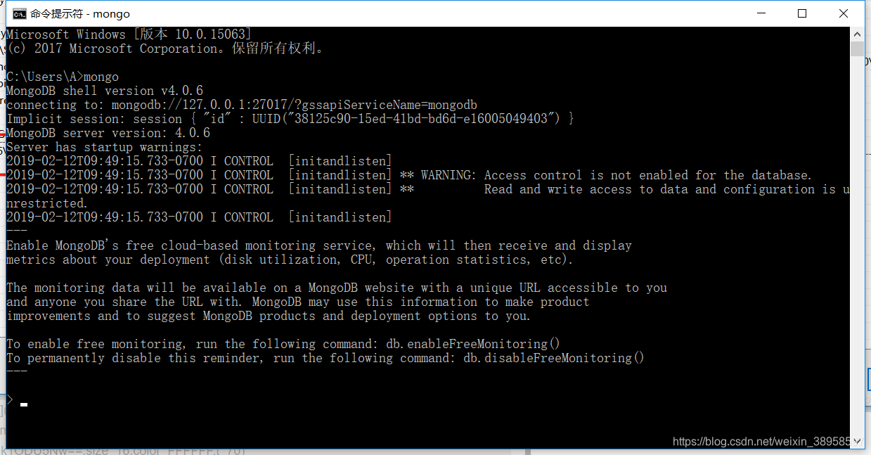 mongoDB的使用学习（一）mongoDB4.0.6的下载安装配置