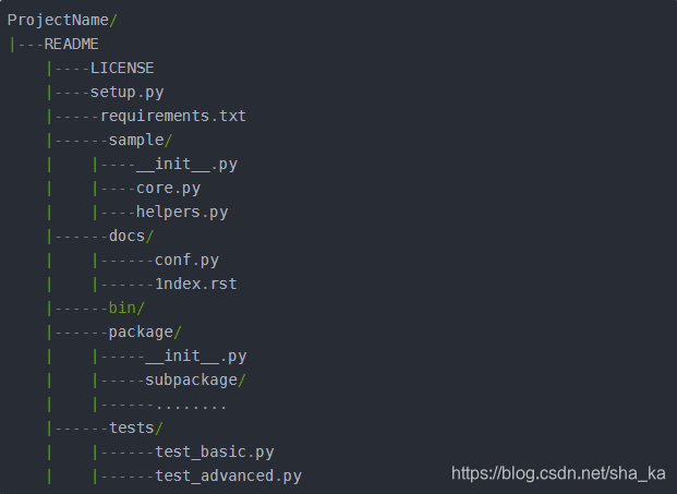 python项目目录结构