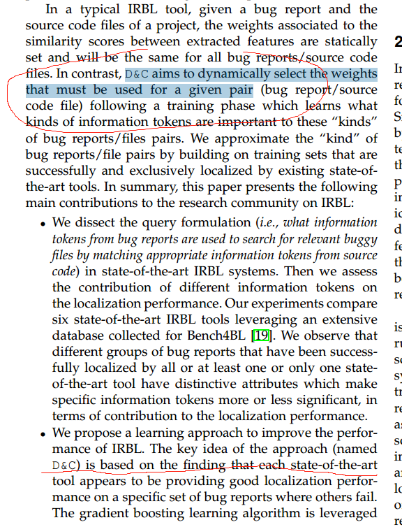 缺陷定位论文阅读：[Dongsun Kim] [TSE在投] DC: A Divide-and-Conquer Approach to IR-based Bug Localization