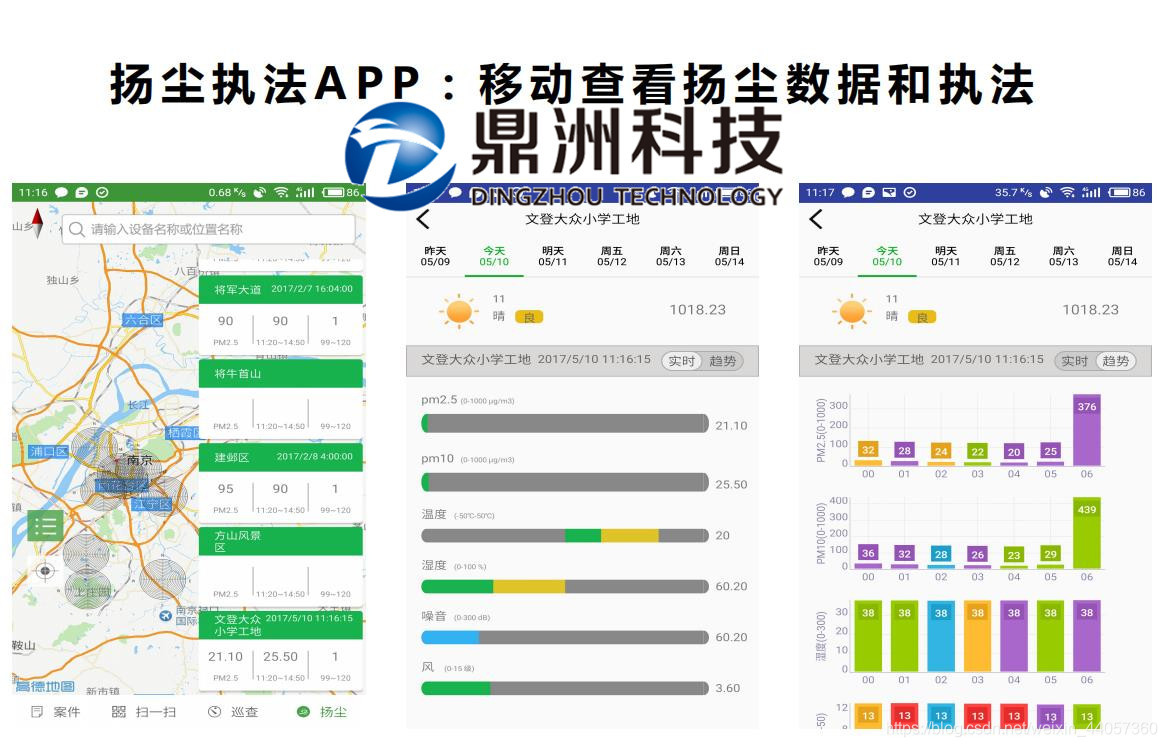 鼎洲工地扬尘治理监测系统APP