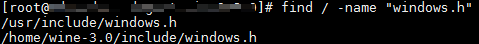 通過wine來找標頭檔案