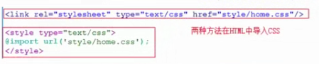 在HTML中导入CSS样式的两种方法