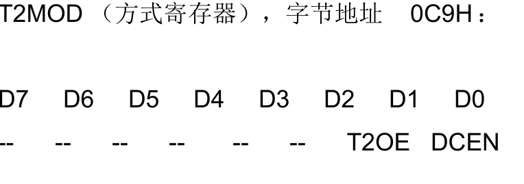 定时器2控制寄存器T2MOD