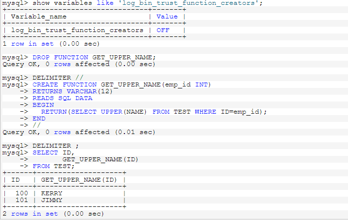 MySQL参数log_bin_trust_function_creators介绍_SELECT_BIN的博客-CSDN博客