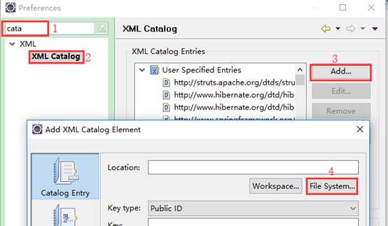 找spring架包中的约束图片描述