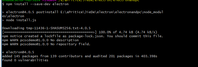 下载electron成功