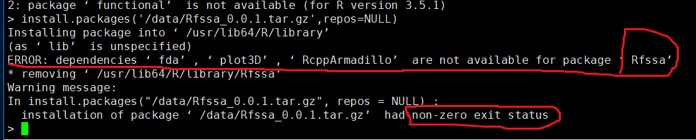 installation of package curl had nonzero exit status