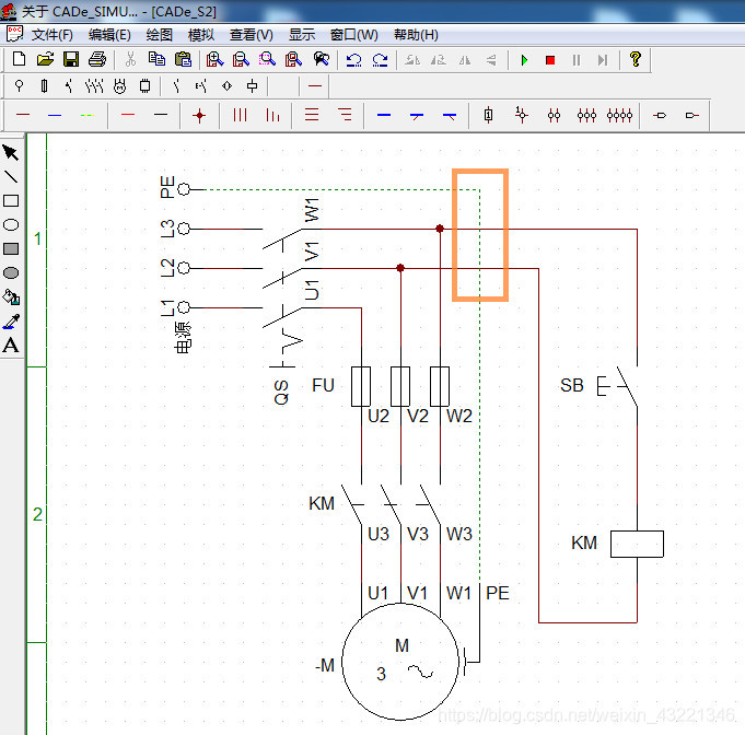 图15 电机点动控制接线图