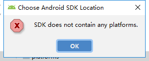 android studio sdk location should not contain whitespace