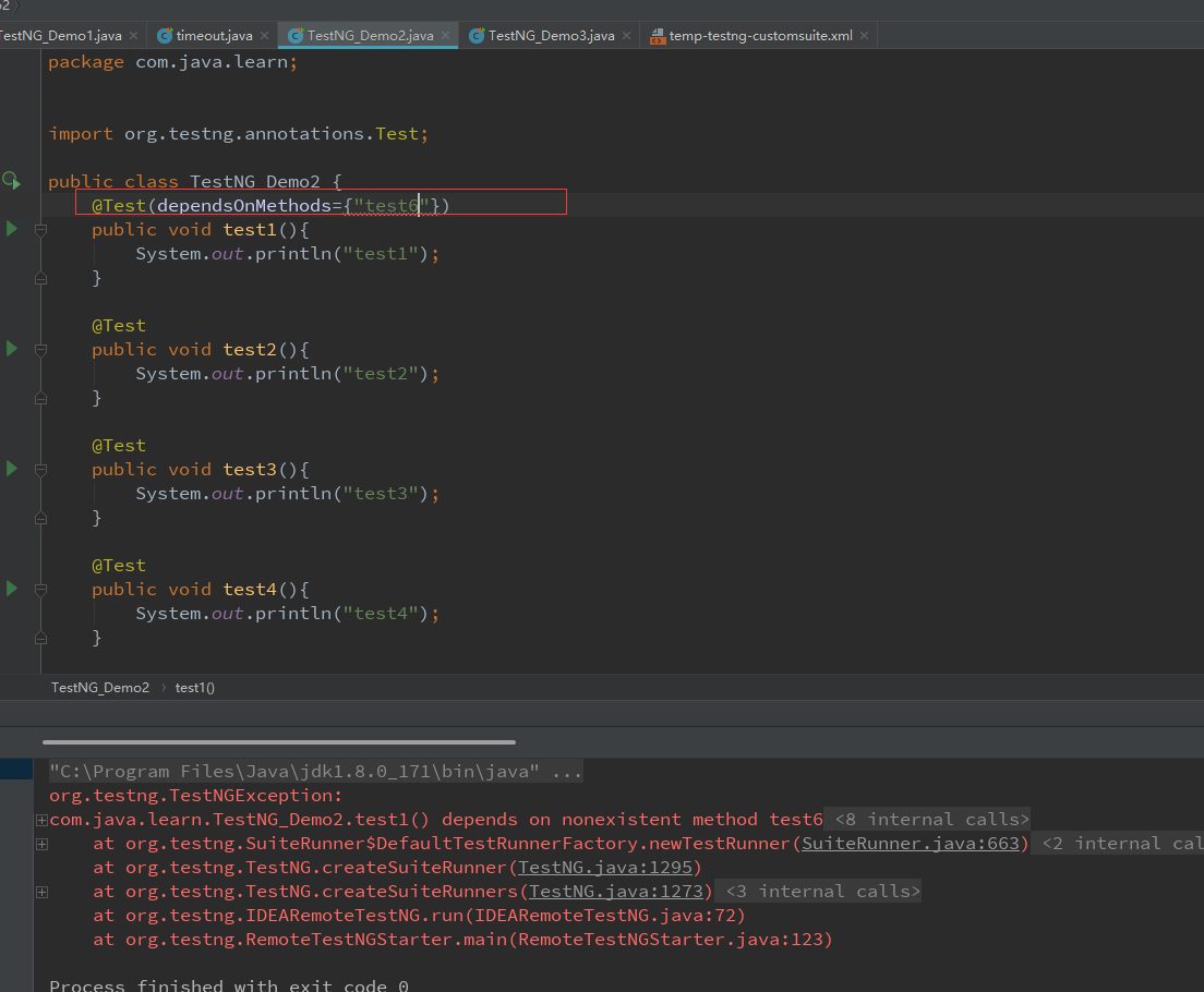 TestNG之测试方法依赖关系（dependsOnMethods、dependsOngroups）CSDN博客