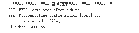 部署之后的控制台输出