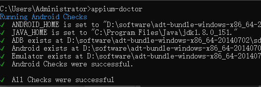 appium-doctor 检查环境