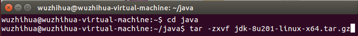 tar -zxvf jdk-8u201-linux-x64.tar.gz