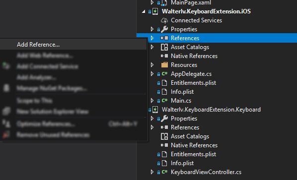 Develop iOS keyboard extensions with Xamarin (with web access ...