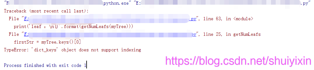 Python报错:TypeError: 'dict_keys' object does not support indexing(机器学习实战 ...