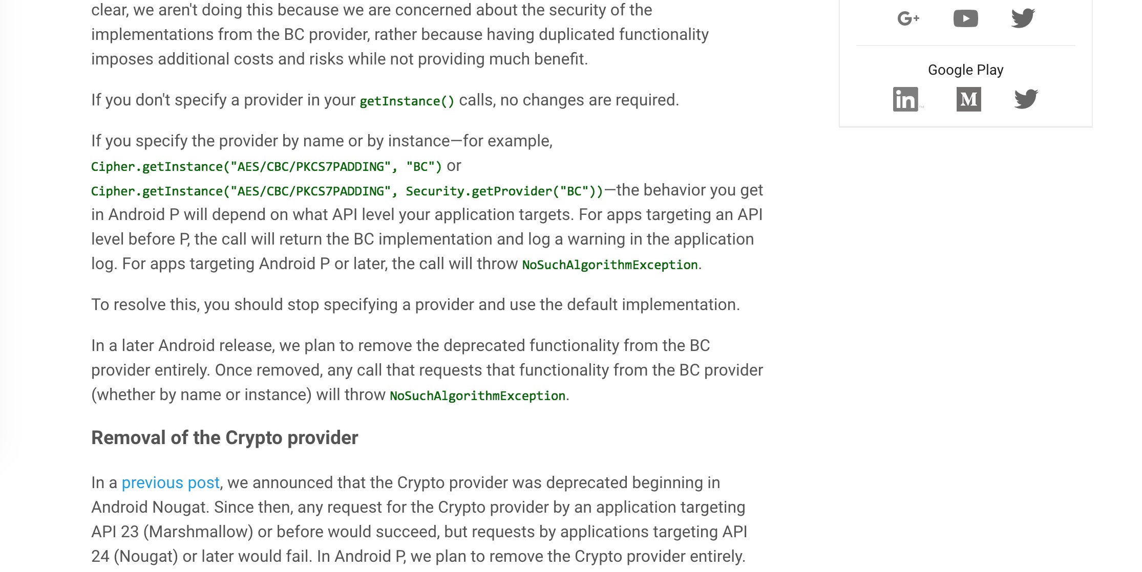 Android P(9.0) 证书加密算法变更_java.security.nosuchalgorithmexception the bc