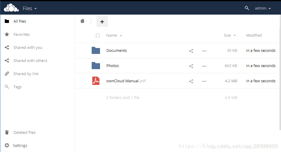 登录owncloud