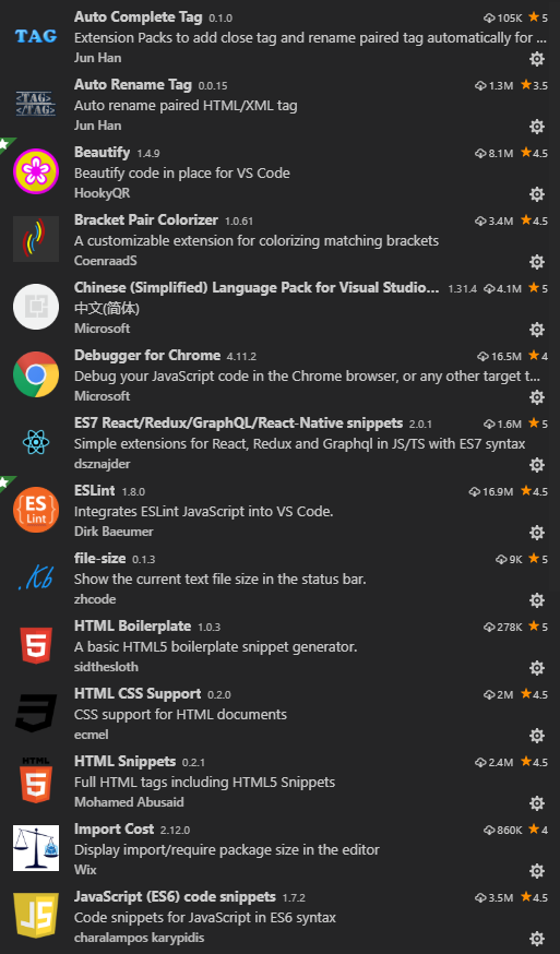 vscode常用配置图