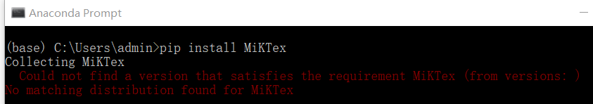 pip install MiKTex 