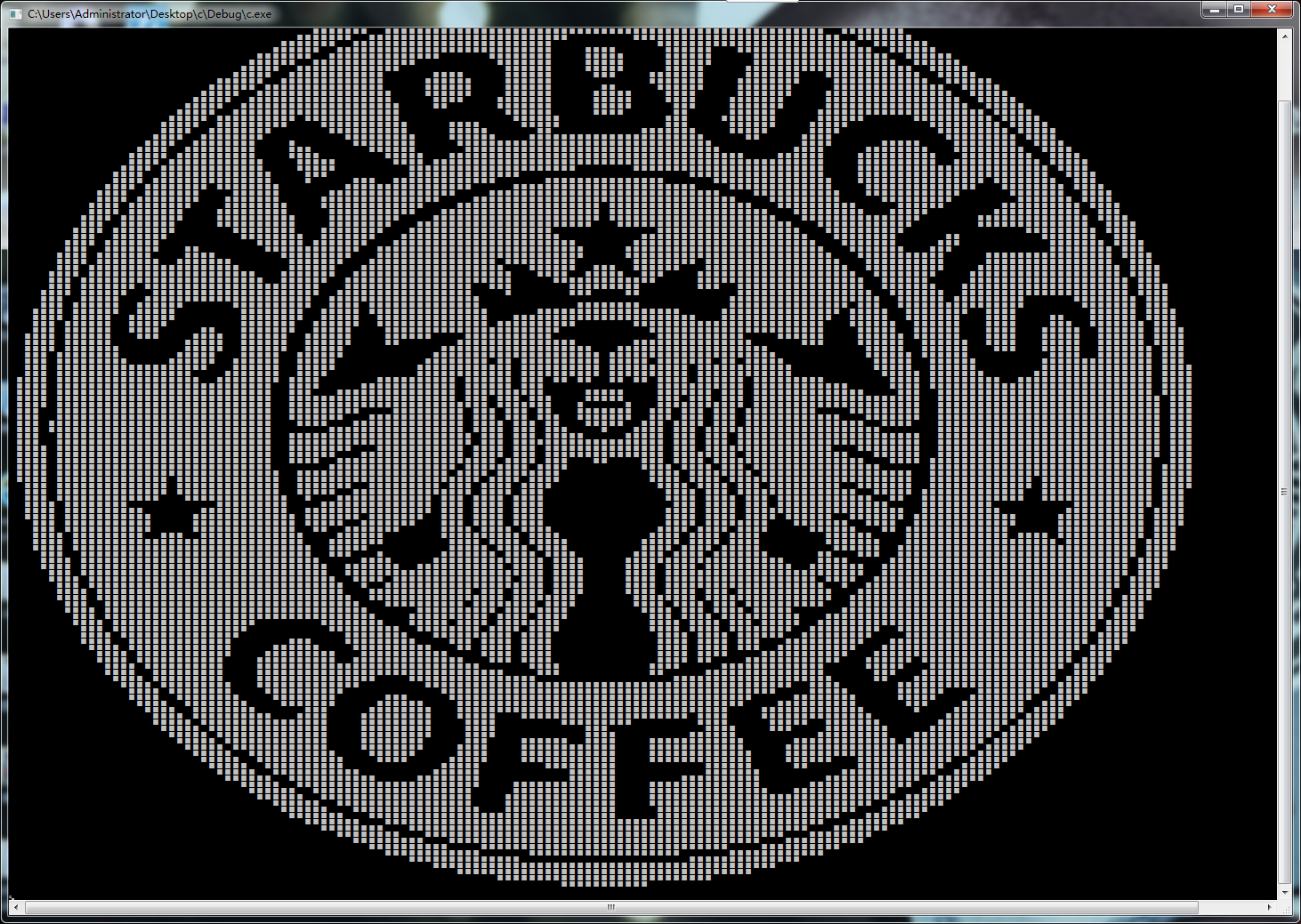 利用opencv   python3,用 c   打印任意的点阵图片(例:星巴克logo)