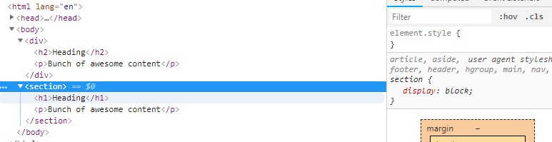 HTML5-part02—— 认识HTML5 和 语义化标签 _html语义化标签section-CSDN博客