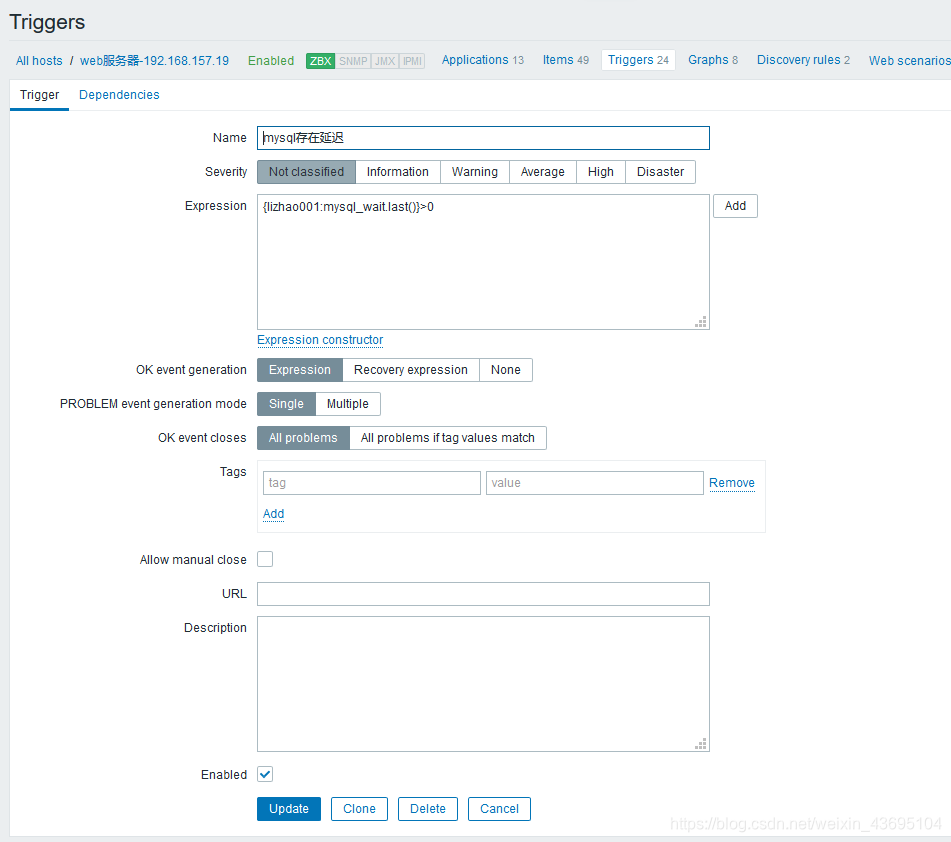 Zabbix sender