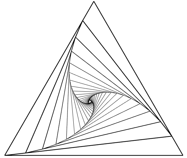 三角形旋转后的图形图片