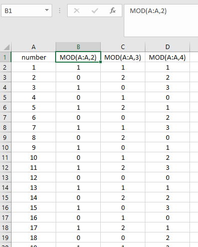 [Excel]Excel函数和用法(9)——MID/SUBSTITUTE/MOD函数