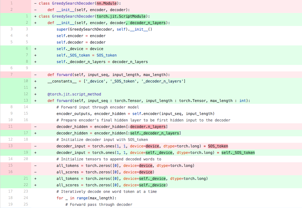 使用SEQ2SEQ MODEL WITH THE HYBRID FRONTEND---pytorch scripting使用技巧