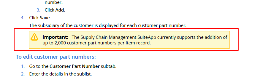 NetSuite关于客户料号的管理