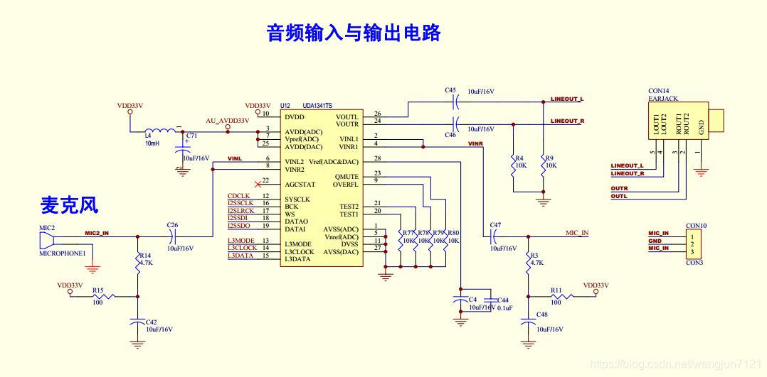 UDA1341TS 应用原理图