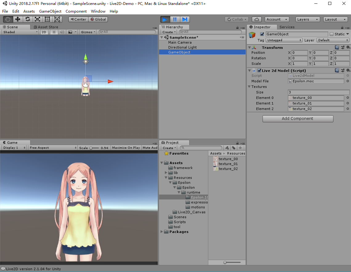 在unity中使用live2d插件01 T的博客 程序员资料 程序员资料