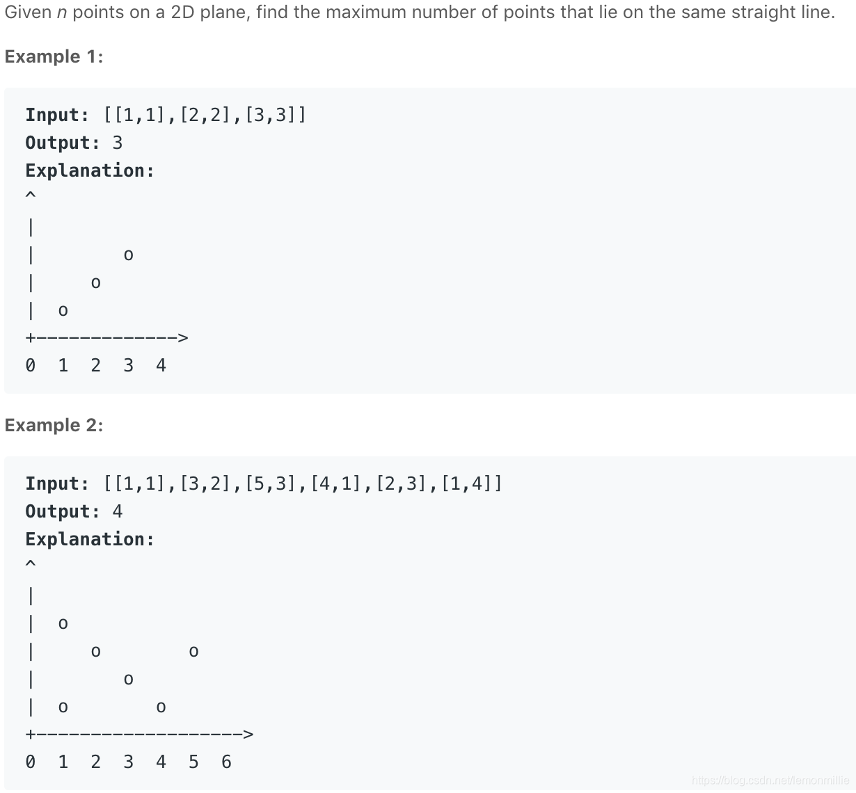 Leetcode 149 Max Points On A Line 149 直线上最多的点数 Lemonmillie的博客 Csdn博客