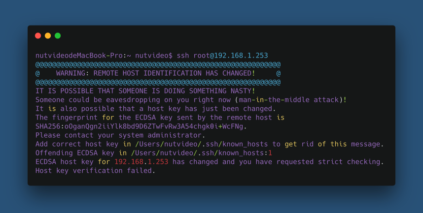 Warning: Remote Host Identification Has Changed !（Mac和Linux远程连接服务器异常修复）_我先来一碗的博客-Csdn博客