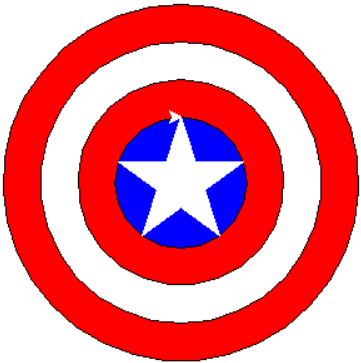 个人turtle小作品美队之盾(captain american's shield)