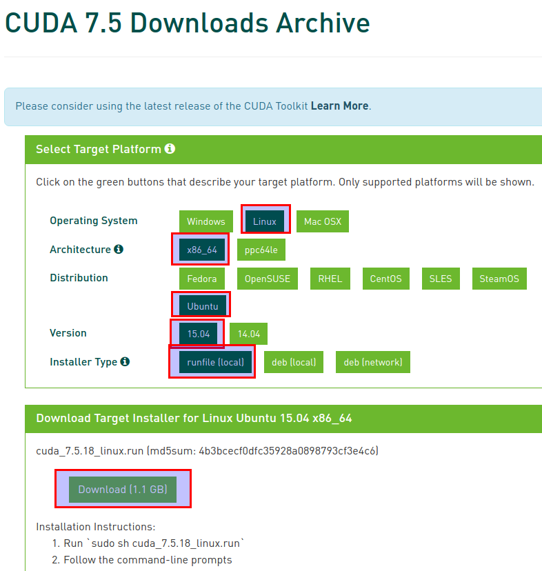 cuda 7.5