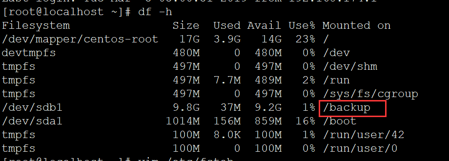 Linux系统下新添加磁盘分区设置开机自动挂载