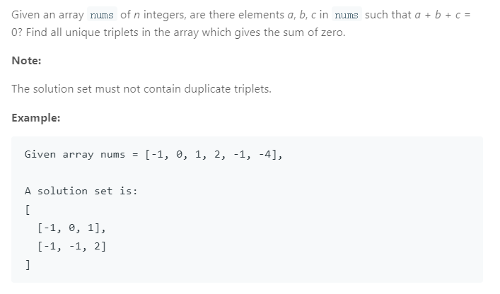 leetcode【数组】-----15.3Sum（三数之和） - 吾之求索 - 博客园