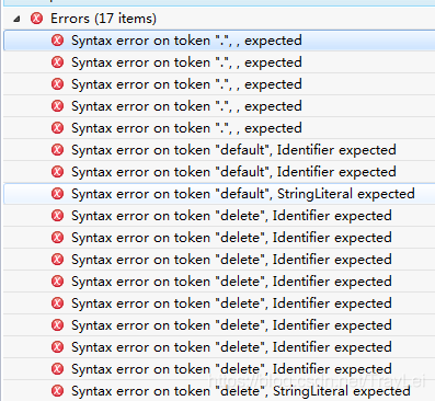 eclipse 引入外部js文件报Syntax error on token 错解决方案_eclipse中syntax error on ...