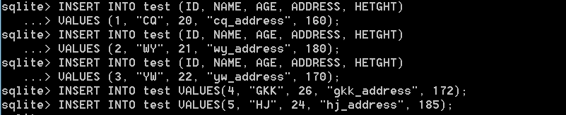 flutter sqlite command line database