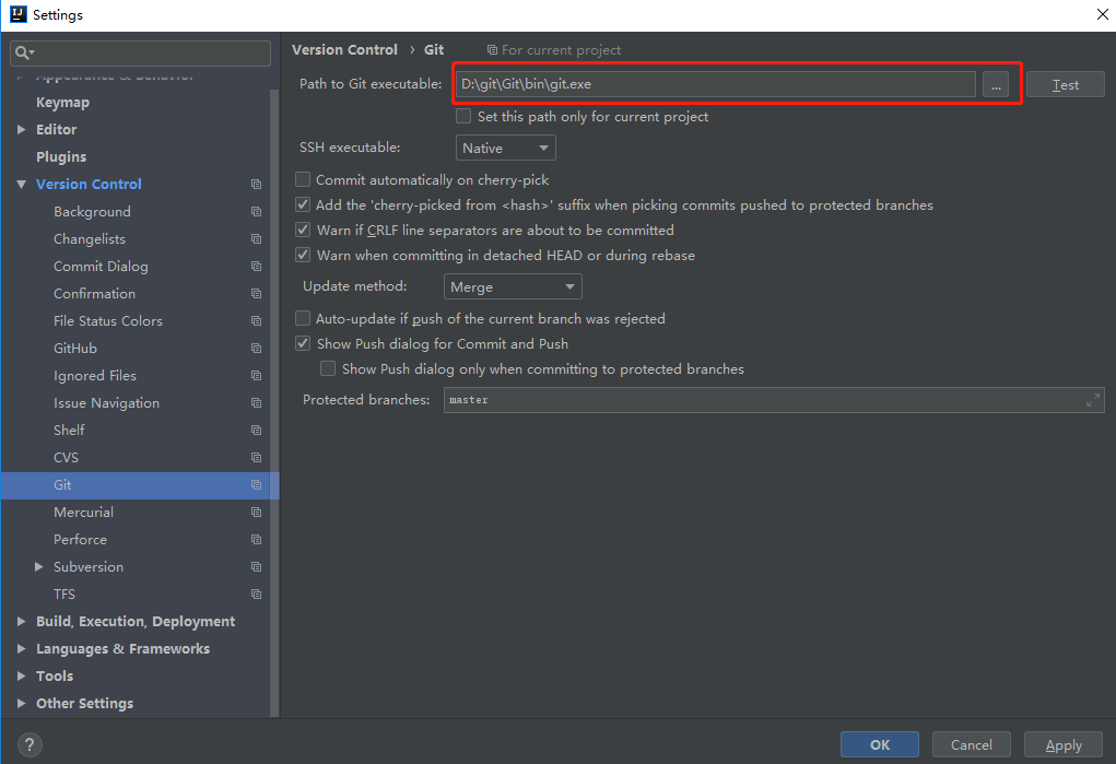 IntelliJ IDEA中Terminal终端无法执行GIT命令：'git' 不是内部或外部命令，也不是可运行的程序 或批处理文件