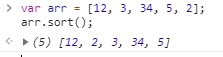 排序后数组中数字没有变成升序