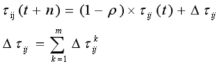 Pheromone update formula