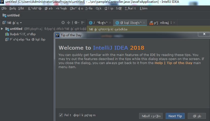 IntelliJ IDEA 软件界面乱码，菜单乱码解决。