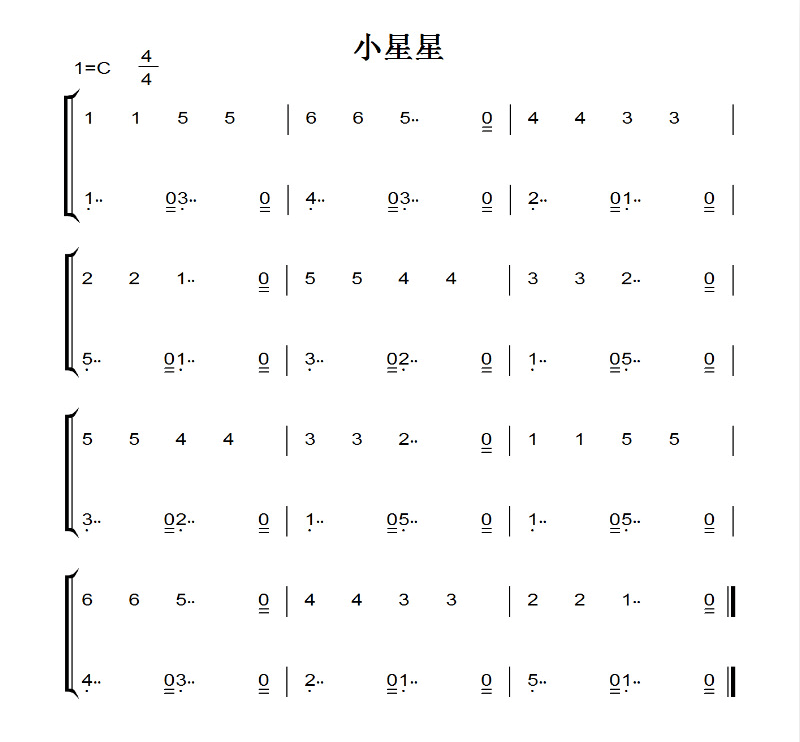 钢琴入门自写教程1小星星弹奏