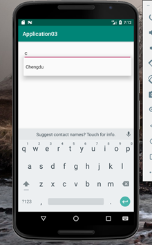 AutoCompleteTextView