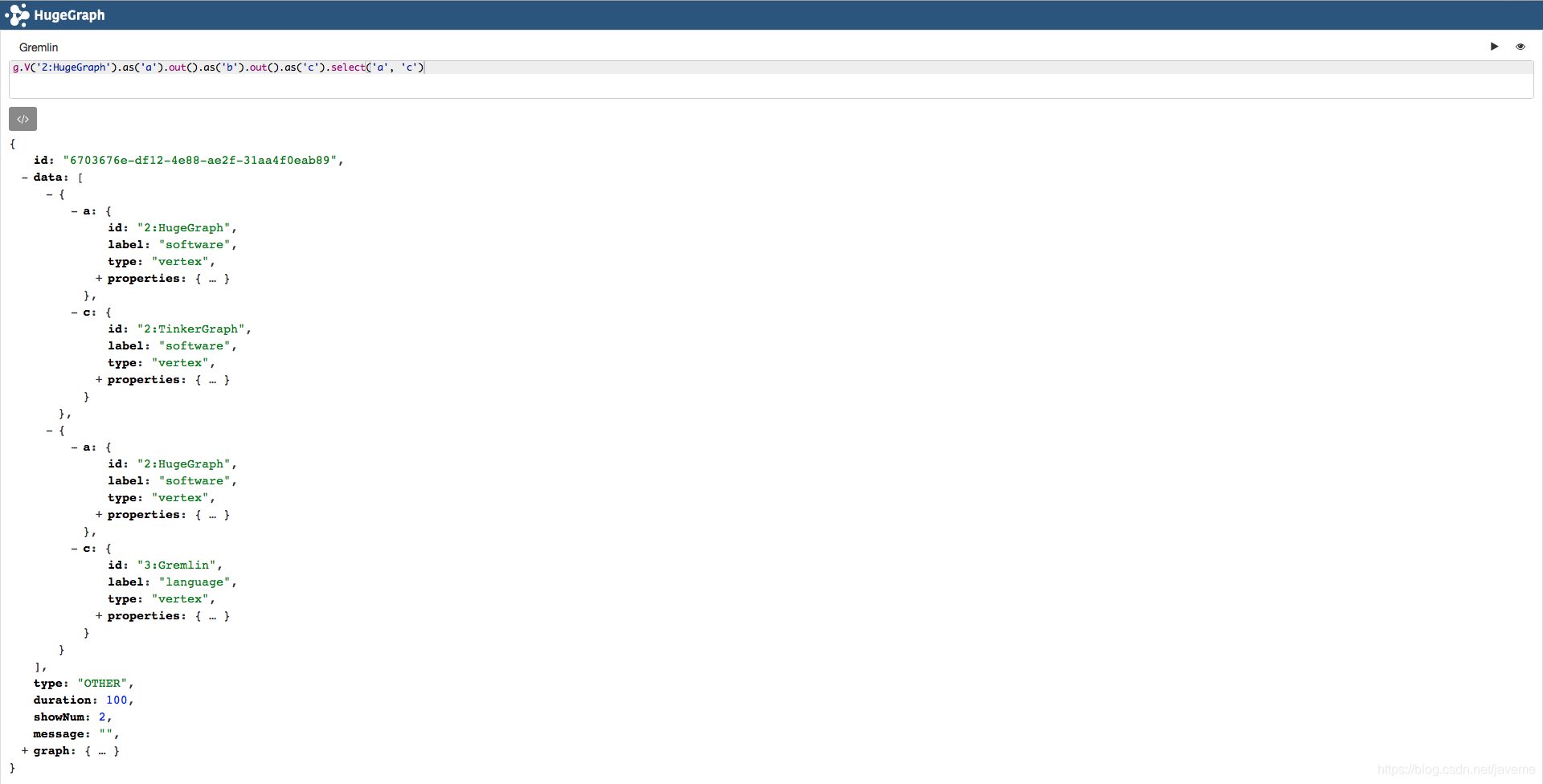 g.V(id).as().select()