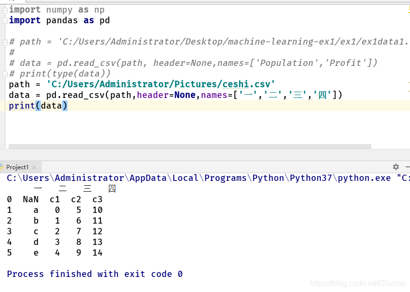 【Python】pandas的read_csv参数简略概括(header,path),DataFrame的返回值describe,plot ...